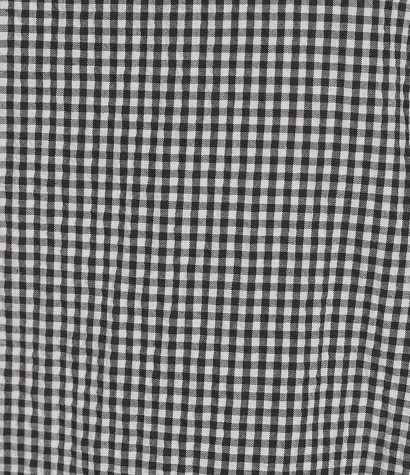 Eileen Fisher Plus Organic Cotton Pucker Check Square Neck Sleevless Lantern Dress