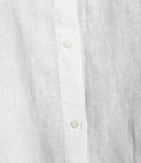 Eileen Fisher Plus Organic Handkerchief Linen Point Collar Sleeveless Button Front Shirt