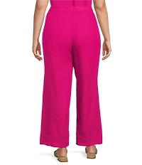 Eileen Fisher Plus Organic Linen Mid-Rise Straight Leg Pants