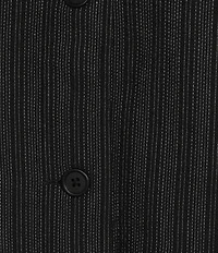 Eileen Fisher Plus Size Cotton-Blend Stripe Stitch Stand Collar Long Sleeve Elastic Hem Button-Front Jacket