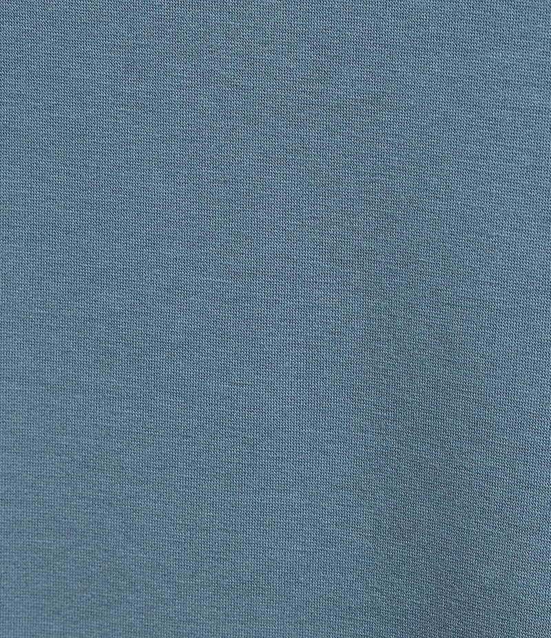 Eileen Fisher Plus Size Organic Cotton Blend Brushed Terry High Funnel Neck Long Sleeve Box Top