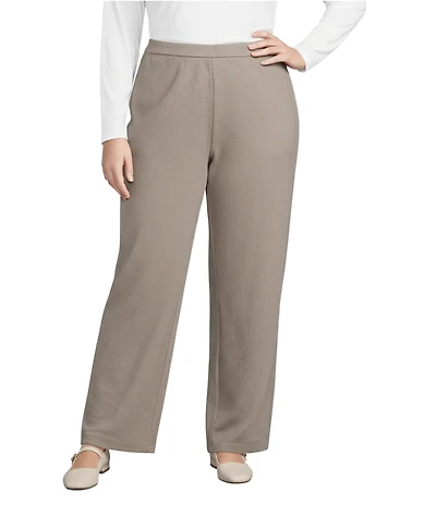 Eileen Fisher Plus Size Organic Cotton Blend Coordinating Waffle Double Knit Lantern Ankle Pants