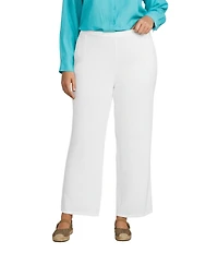 Eileen Fisher Plus Size Organic Cotton Terry Wide Leg Ankle Pants