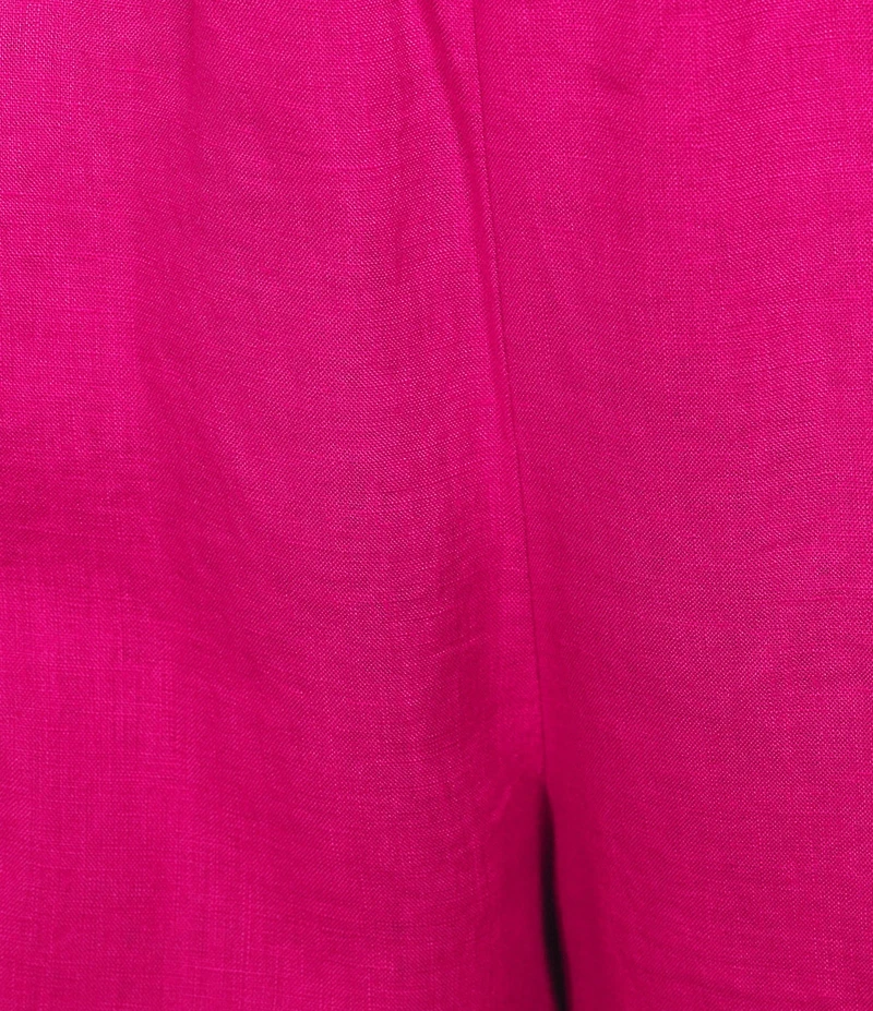 Eileen Fisher Plus Size Organic Linen Pull-On Wide Leg Crop Pants