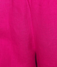 Eileen Fisher Plus Size Organic Linen Pull-On Wide Leg Crop Pants