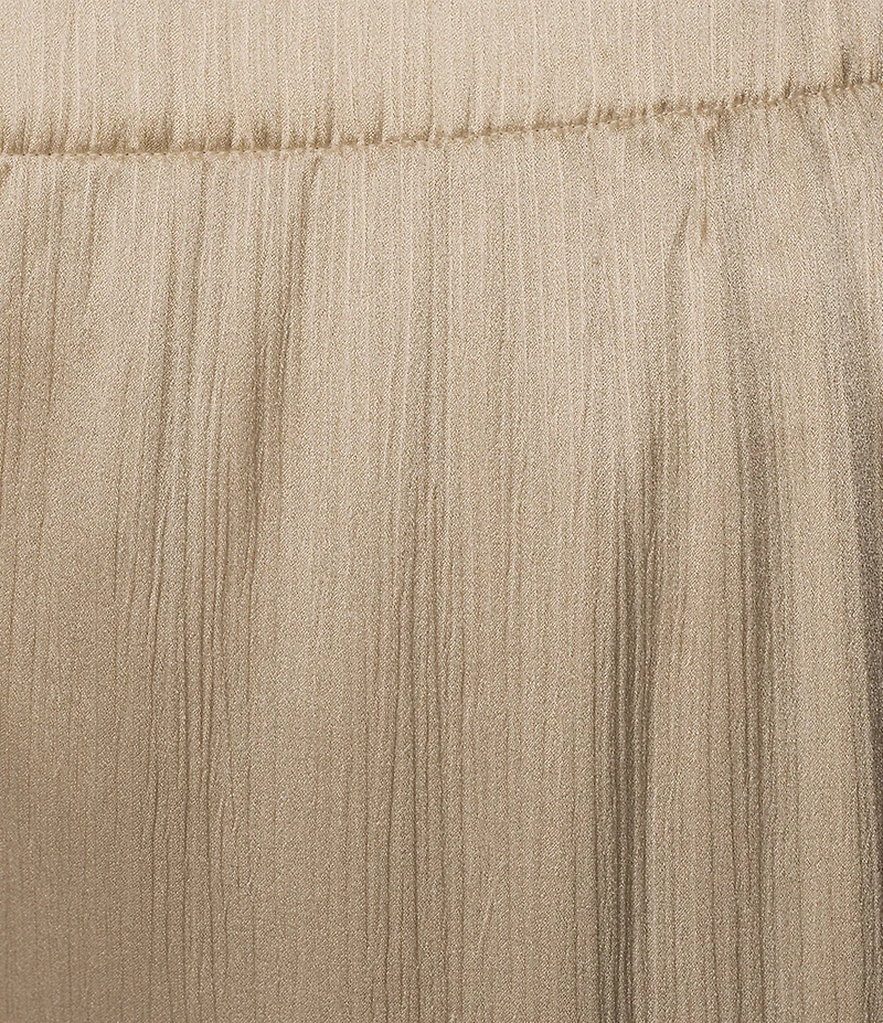 Eileen Fisher Plus Size Striated Silk Satin Straight Leg Pull-On Ankle Pants