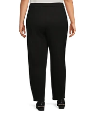 Eileen Fisher Plus Size Tencel™ Lyocell Knit Jersey Pull-On Lantern Ankle Pants