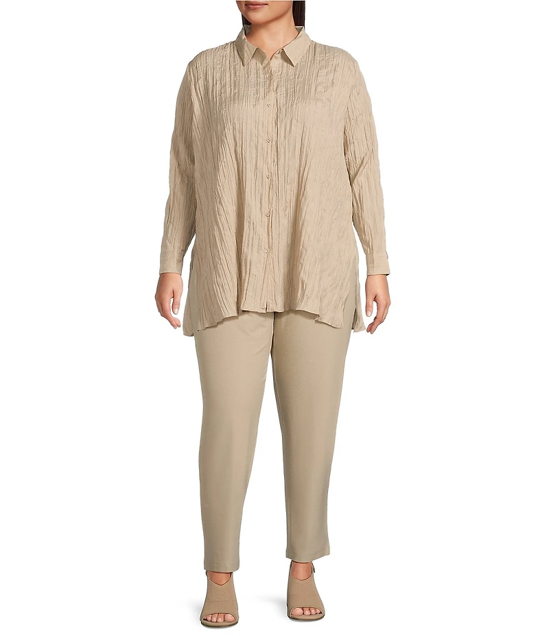Eileen Fisher Plus Slim Ankle Pants