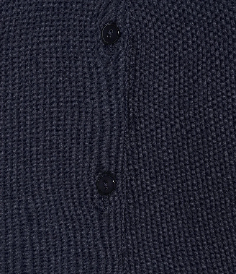 Eileen Fisher Plus Stretch Jersey Knit V-Neck Long Sleeve Button Front Top