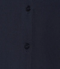 Eileen Fisher Plus Stretch Jersey Knit V-Neck Long Sleeve Button Front Top