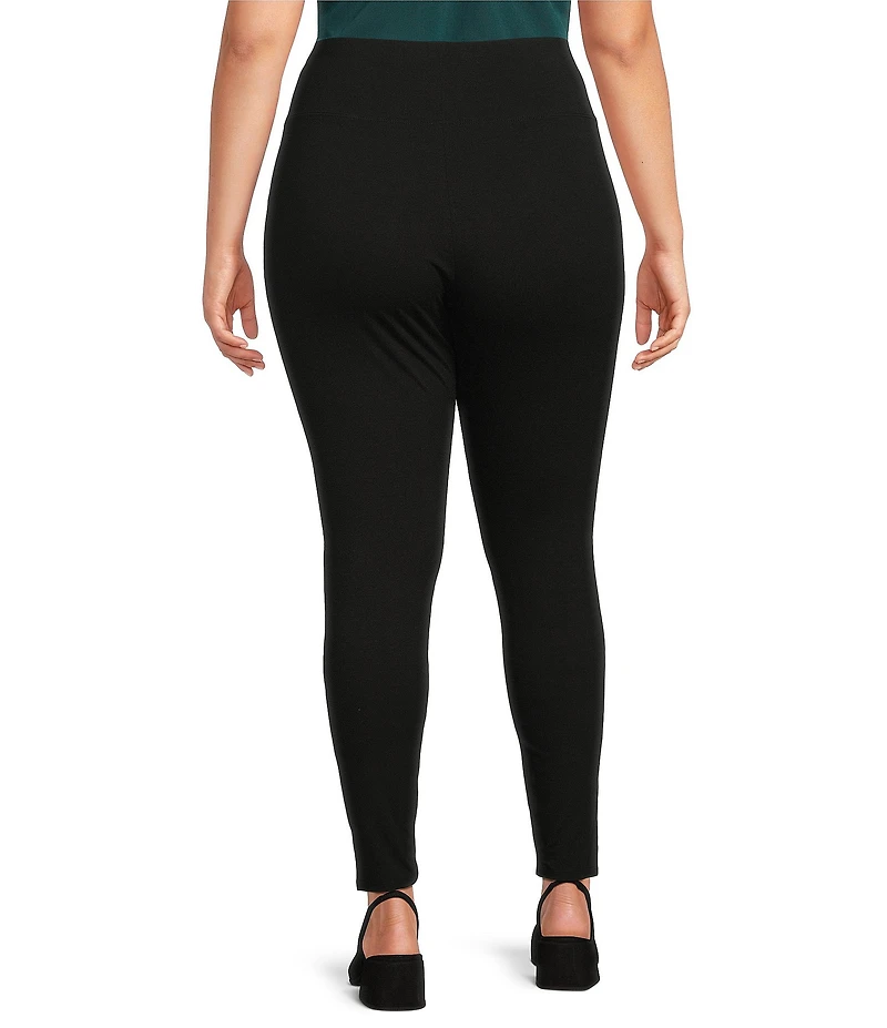 Eileen Fisher Plus Stretch Knit Jersey Ankle Leggings