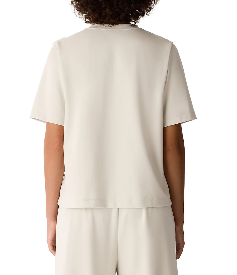 Eileen Fisher Ponte Knit Crew Neck Short Sleeve Tee