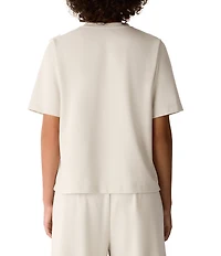 Eileen Fisher Ponte Knit Crew Neck Short Sleeve Tee