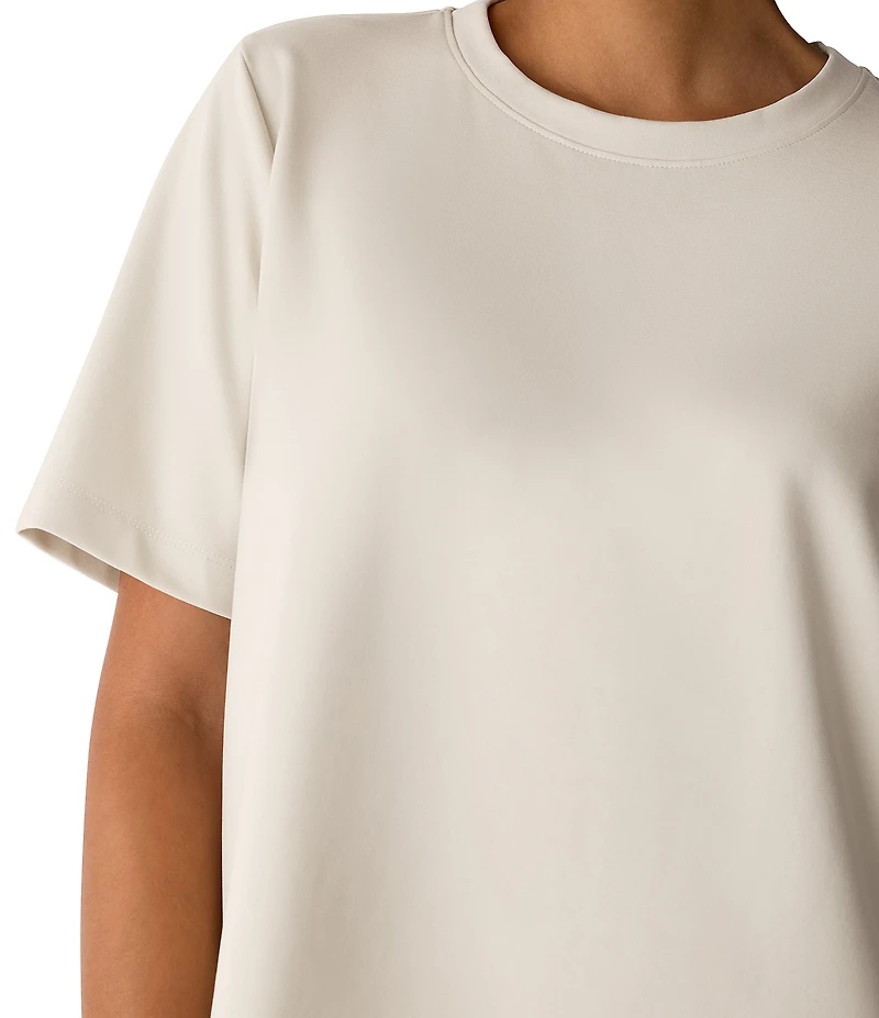 Eileen Fisher Ponte Knit Crew Neck Short Sleeve Tee