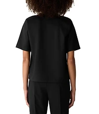 Eileen Fisher Ponte Knit Crew Neck Short Sleeve Tee