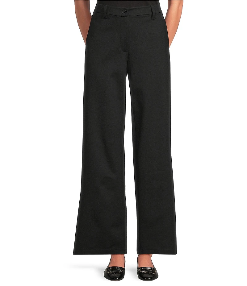 Eileen Fisher Ponte Wide Leg Full Length Trouser