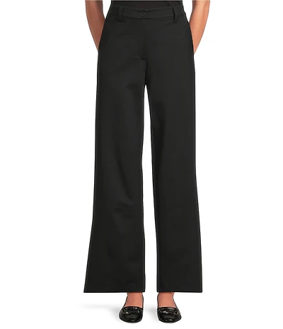 Eileen Fisher Ponte Wide Leg Full Length Trouser