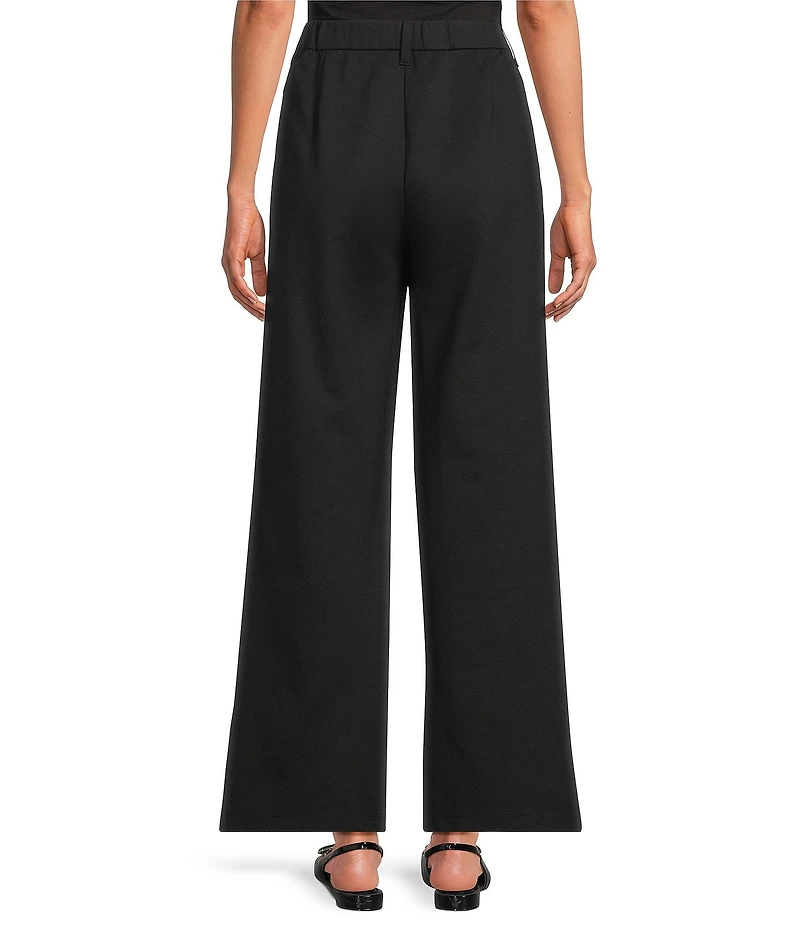 Eileen Fisher Ponte Wide Leg Full Length Trouser