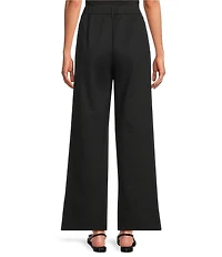 Eileen Fisher Ponte Wide Leg Full Length Trouser