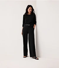 Eileen Fisher Ponte Wide Leg Full Length Trouser
