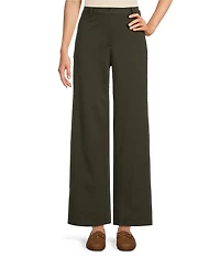 Eileen Fisher Ponte Wide Leg Full Length Trouser