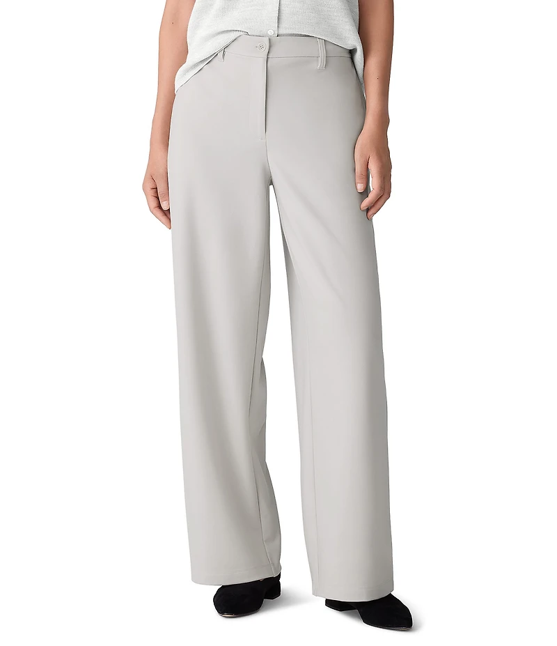 Eileen Fisher Ponte Wide Leg Full Length Trouser