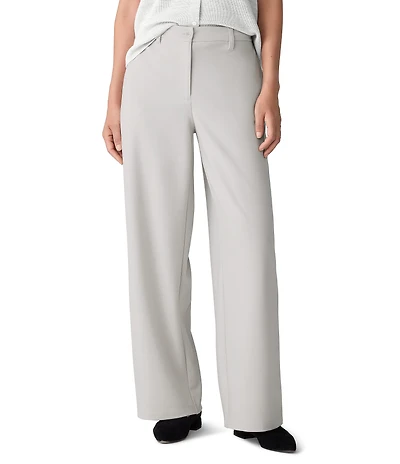 Eileen Fisher Ponte Wide Leg Full Length Trouser