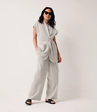 Eileen Fisher Ponte Wide Leg Full Length Trouser