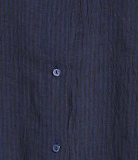 Eileen Fisher Puckered Organic Linen Point Collar Long Sleeve Top