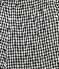 Eileen Fisher Puckered Organic Linen Gingham Taper Ankle Coordinating Pants