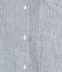 Eileen Fisher Puckered Organic Linen Point Collar Long Sleeve Shirt