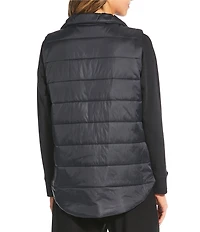 Eileen Fisher Recycled Nylon High Neck Sleeveless Puffer Vest