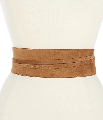Eileen Fisher Reversible Suede Leather Wrap Belt