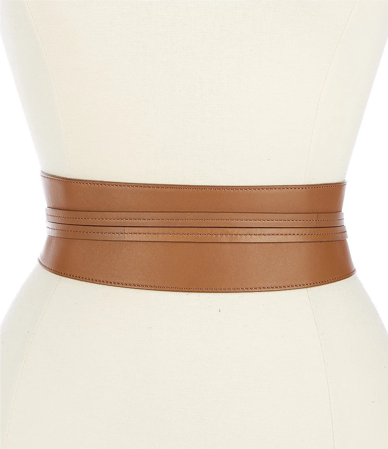 Eileen Fisher Reversible Suede Leather Wrap Belt