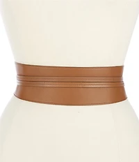 Eileen Fisher Reversible Suede Leather Wrap Belt
