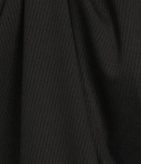 Eileen Fisher Ribbed Knit Crew Neck Cap Sleeve Cropped Top