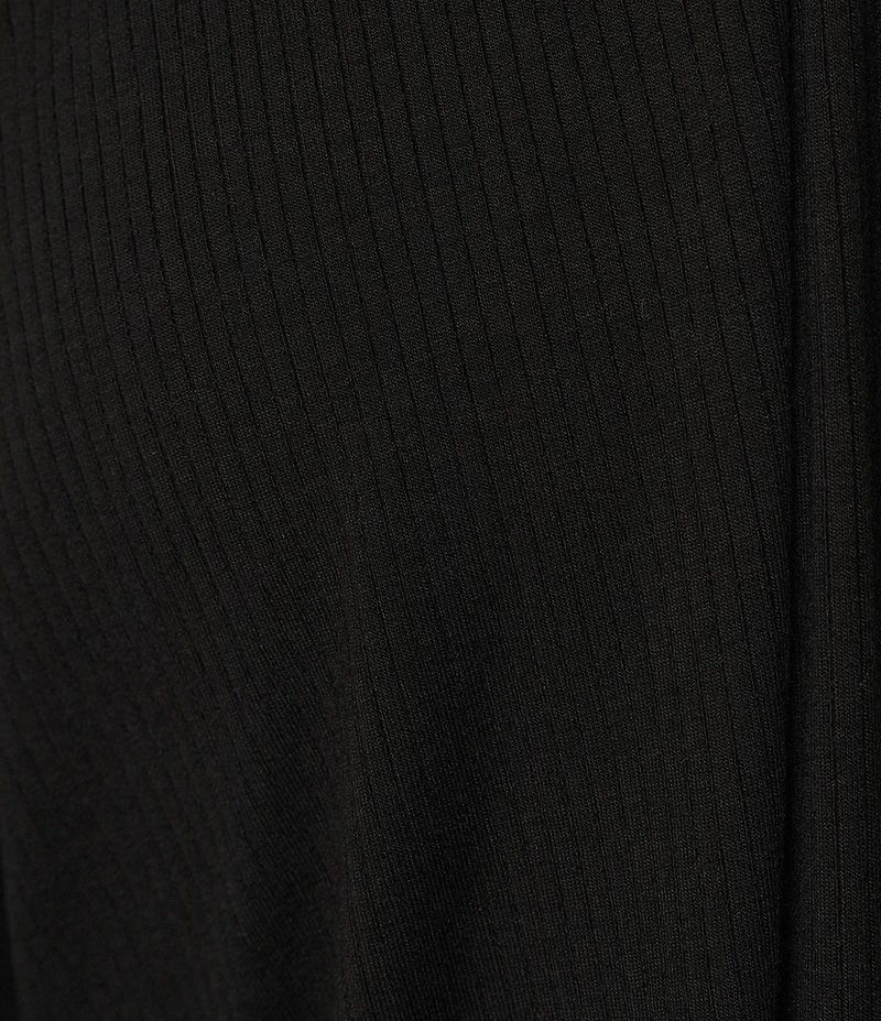 Eileen Fisher Ribbed Knit Flat Front Wide Leg Pants