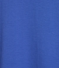 Eileen Fisher Organic Cotton Short Sleeve Round Neck Solid Interlock Knit Nightshirt