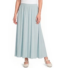 Eileen Fisher Silk Crepe De Chine A-line Midi Skirt