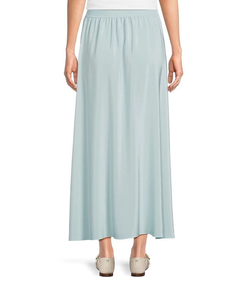 Eileen Fisher Silk Crepe De Chine A-line Midi Skirt