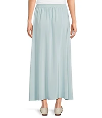 Eileen Fisher Silk Crepe De Chine A-line Midi Skirt