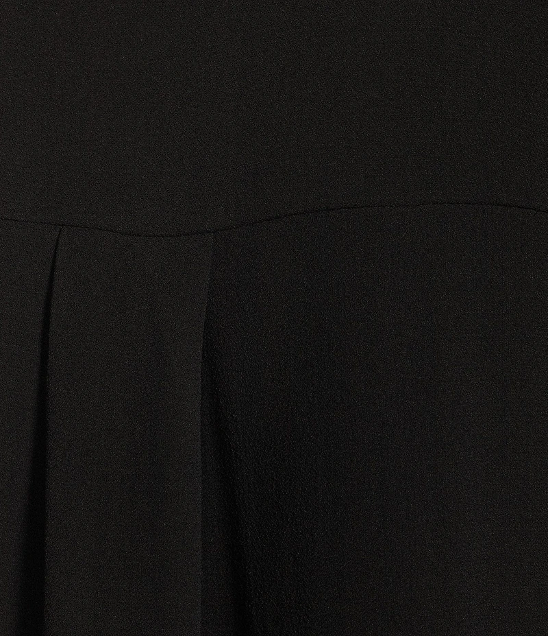 Eileen Fisher Silk Georgette Crepe Point Collar Long Sleeve Button-Front Shirt