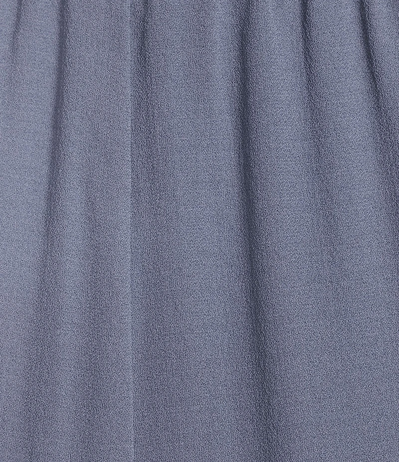 Eileen Fisher Silk Georgette Elastic Waist Wide Ankle Pants