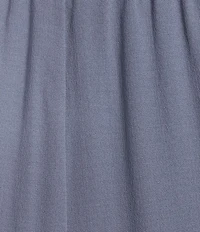 Eileen Fisher Silk Georgette Elastic Waist Wide Ankle Pants