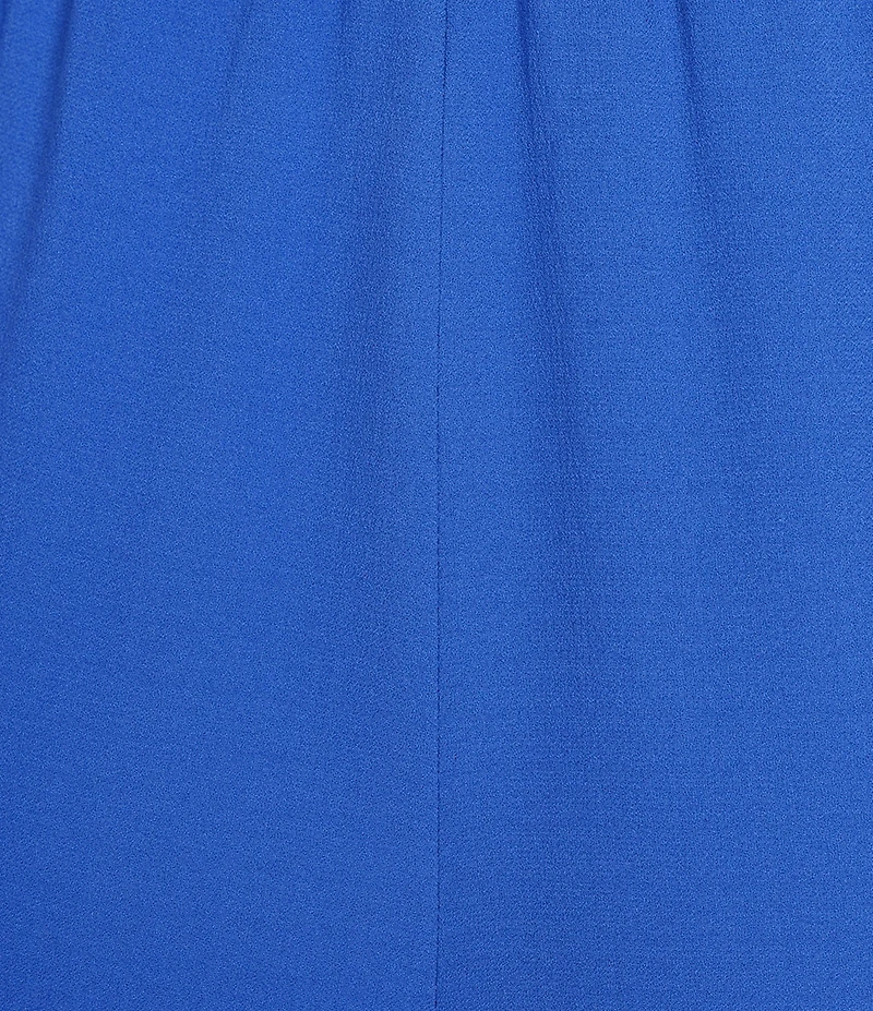 Eileen Fisher Silk Georgette Elastic Waist Wide Ankle Pants