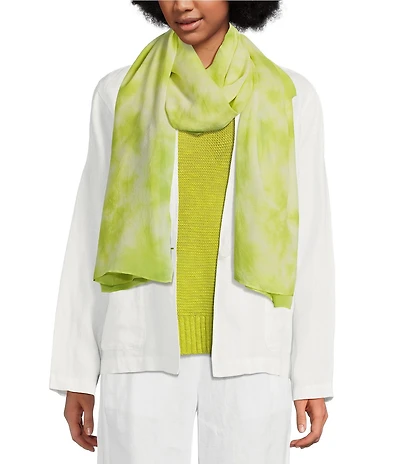 Eileen Fisher Silk Georgette Hand Dyed Scarf