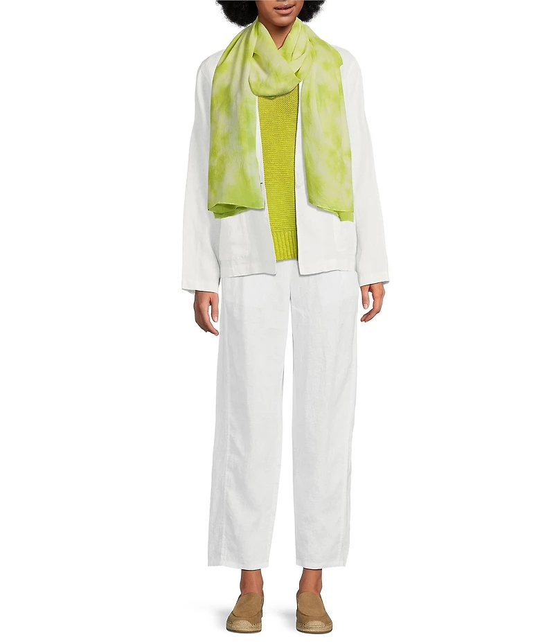 Eileen Fisher Silk Georgette Hand Dyed Scarf