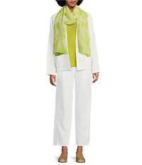 Eileen Fisher Silk Georgette Hand Dyed Scarf