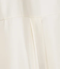 Eileen Fisher Silk Twill Mandarin Collar Long Sleeve Button Front Top