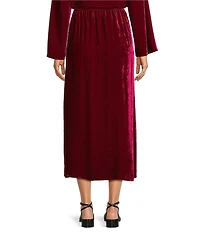 Eileen Fisher Silk Velvet Flared Midi Skirt